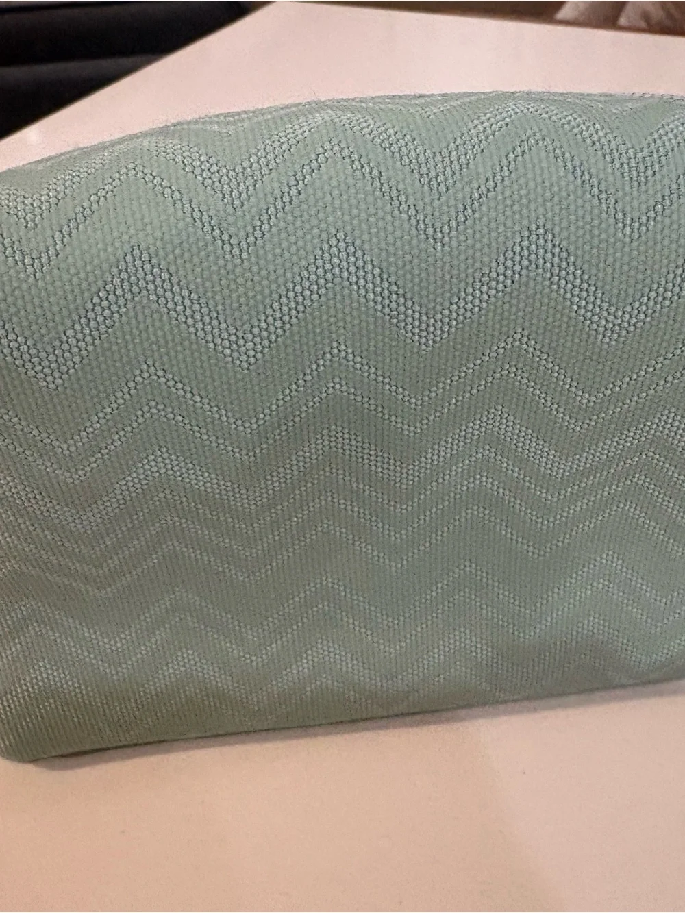 Missoni Mint Chevron Cosmetic Case with Gold Logo